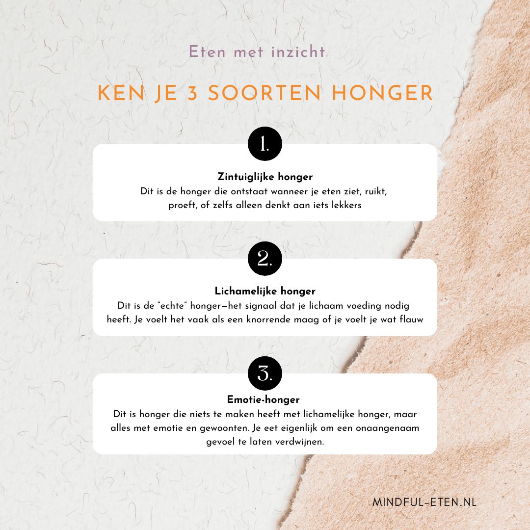 3 soorten hongertriggers