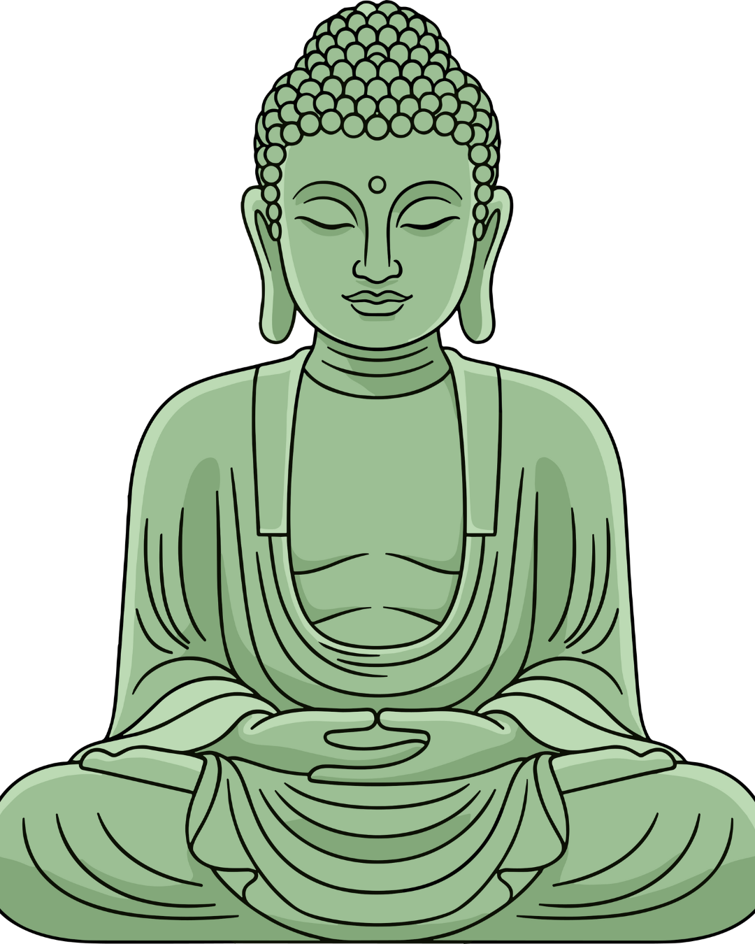 Boeddha illustratie - mindfulness en eten