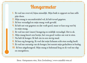 Hongermeter ontspannen eten