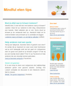 Nieuwsbrief mindful eten