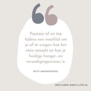 pauzeren tijdens maaltijd