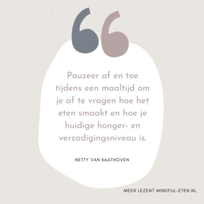 pauzeren tijdens maaltijd